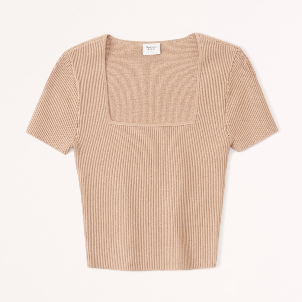 Abercrombie & Fitch Ottoman Squareneck Sweater Tee - US L